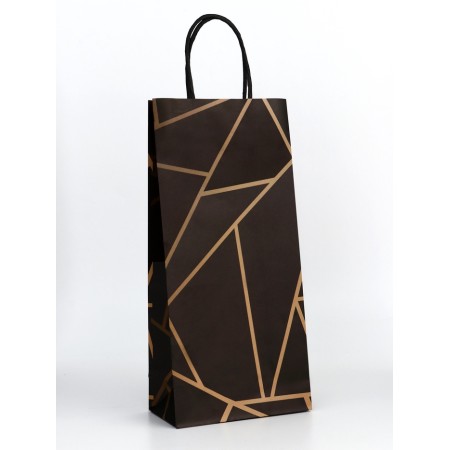Craft package for a bottle "Geometry", 14 x 8 x 32 cm-2