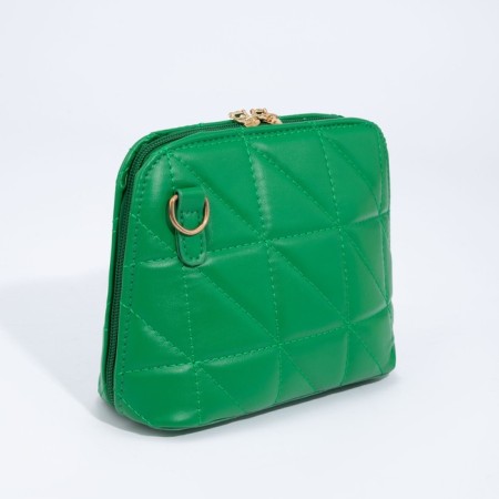 Bag Cross-Bodi with a zipper, green color-2