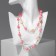 Beads with pearls "Galance" ball No. 6.12, white-pink color in gold, l = 80 cm
