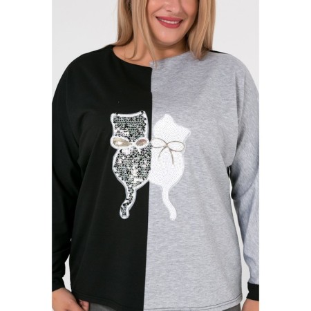 Female jumper, size 54, black color-4