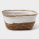 Basket for storage ladled handmade LADOM "Leo", 28 × 17.5 × 11.5 cm, white color