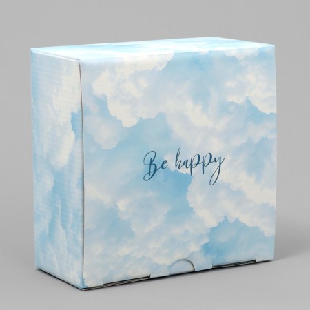 Gift folding box, packaging, "Happiness", 15 x 15 x 7 cm-2