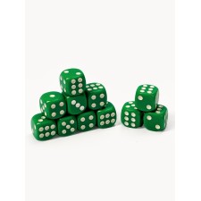 Кости игральные, 1.4 х 1.4 см, набор 50 шт, зелёные
