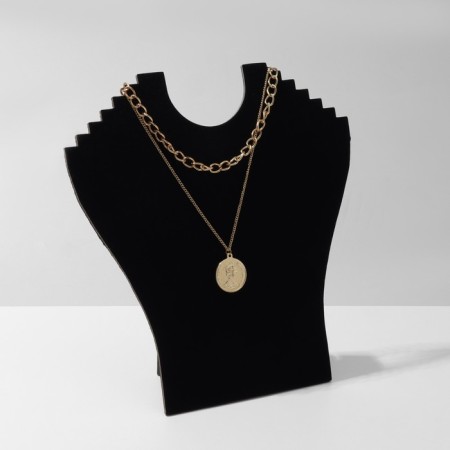 Bust for jewelry, 23 × 7 × 24 cm, h = 24 cm, black color-1