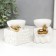 Aroma lamp ceramics "Golden Figure" 9,5x7.5x7.5 cm, mix