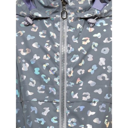 Vetrovka for girls, height 134 cm, silver color-1