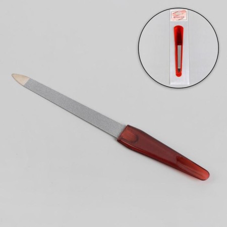 Metal file for nails, 15 cm, in a case, the color "amber"-1