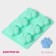 Baking uniform “Animals. Lucky”, silicone, 18 × 13.8 cm, 6 cells (5 × 5.4 cm), Mix color