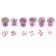 Printing color "bunny", set 6 pcs., Stamping pillow