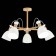 Ceiling EVOLUCE lamp. Sle103802-05. Balcamo. 5x60 watts, E27, 65x65x45 cm, color light wood, white