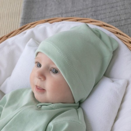 Hat with ears children's kinderlitto "crumbs of peas", age 0-3 months, 3 pcs-1