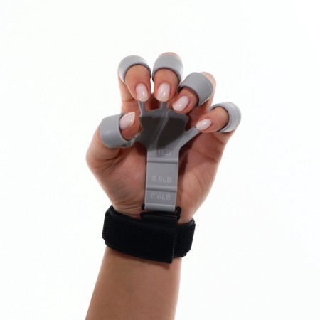 Massage for the development of hands and fingers, with a cuff, 8 × 14 × 2.8 cm, color gray color-6