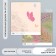 Scrapbooking paper bilateral "flowers and leaves" density 180 g 15.5x17 cm
