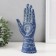 Souvenir Polystone "Hand of Fatima. Flower pattern. Hams" Blue 9.5x6x21 cm