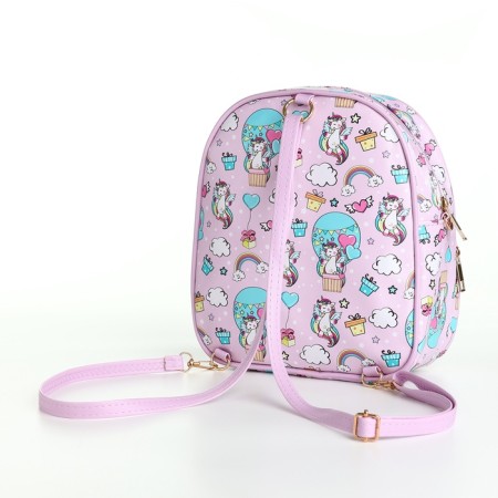 Baby backpack on lightning, lilac-pink color-5