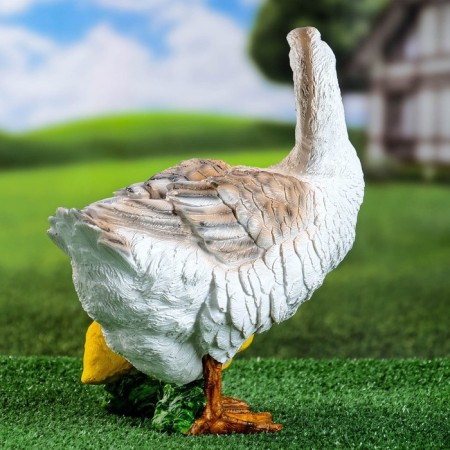 Garden figure "Duck with ducklings" 28x30x17cm-2