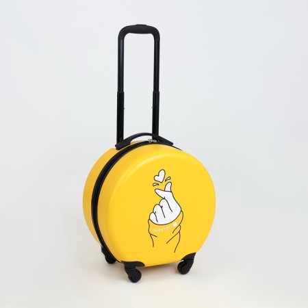 Small suitcase 18 "on lightning, yellow color-1