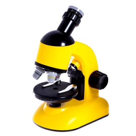 Children's microscope "Young scientist" Frendering x100, x400, x1200, backlight, yellow color-1