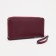 Women's wallet on a zipper, with a pen, burgundy color