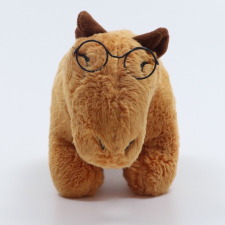Soft toy "Capybara. Wise guy ", 10 cm, with glasses and butterfly-3