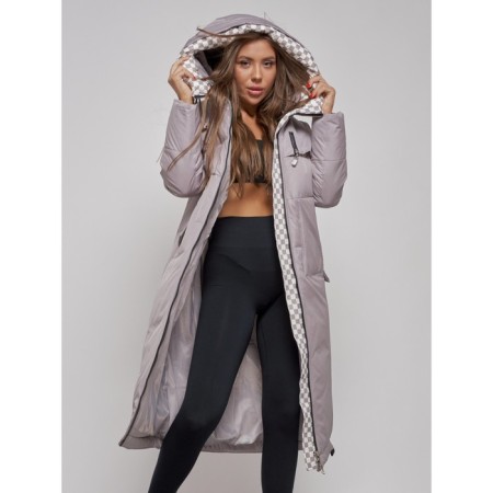 Coat insulated winter female, size 44, color gray color-11