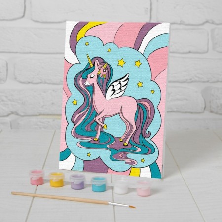 Picture on numbers for children "Cute Unicorn", 21 x 15 cm-1
