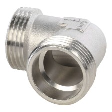 Угольник STOUT SFT-0010-000001, 1", наружная/наружная резьба, никелированная латунь