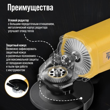 Ushm tundra, smooth start, 2000 watts, 6000 rpm, 230 mm-1