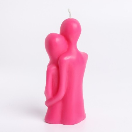 Figure candle in a gift box "Lovers", 12 cm, pink-4