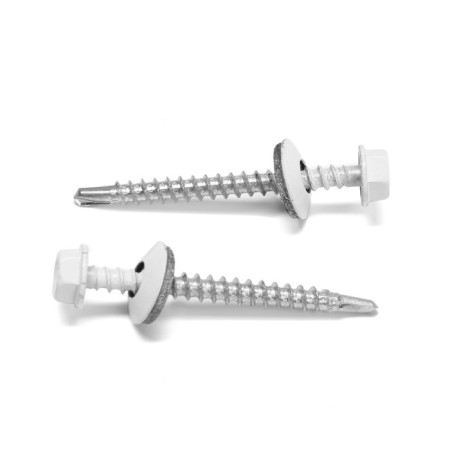 Roofing screws 4.8x50 mm, Ral9003 White color, 150 pcs.-1