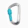 Carabiner with a clutch, 8 x 4.5 cm, 26 kn, silver