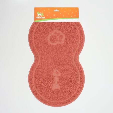 2-in-1 rug for a bowl/animal toilet two circles, 47 x 26 cm, pink-5