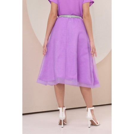 Female skirt, size 50, lilac color-5
