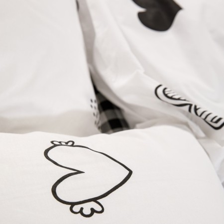 Bed linen 2pas Night is tender Herz 175x215cm, 180x215cm, 70x70cm 2pcs, Poplin 110g HL100%-2