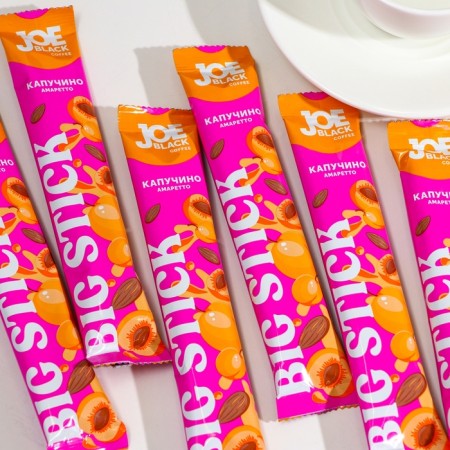 Soluble Coffee drink Joe Black Big Stick "Kapuchino Amaretto", 30 g-2