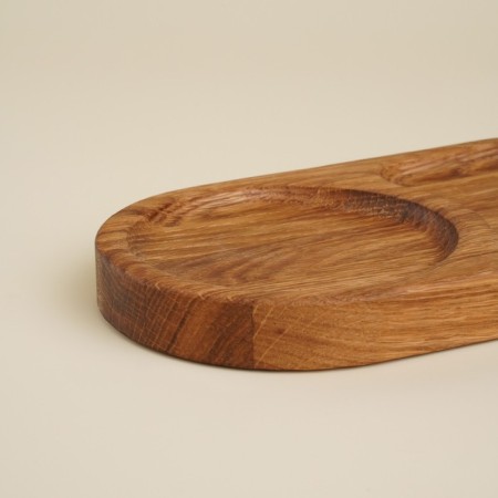 Oak tray with two Sima-Land Home compartments, 21 × 11 × 2 cm-2