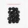 Button, 2 punctures, d = 15 mm, black color