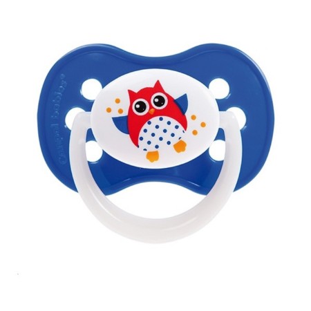 Silicone Syilicone dummy OWL, from 0 to 6 months, color mix-2