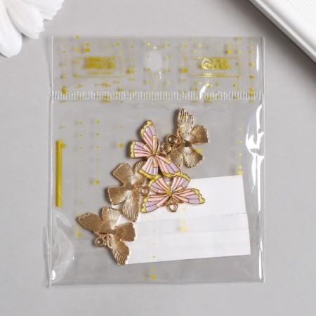 Decor for creativity metal, enamel "Multi -colored butterfly" mix 1.5x2.5 cm-2