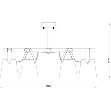 Ceiling chandelier Arte Lamp Thomas A7032PL-6BK, E27, 6x60 W, 66x66x41 cm, black, beige-4