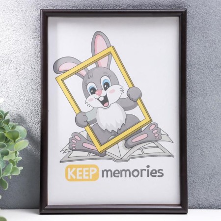 Photo frame plastic L-4 21x30 cm Wenge (plastic screen)-1