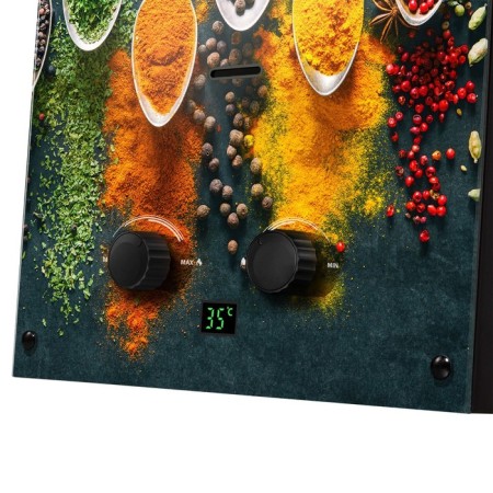 Gas column Ballu Gwh 10 Fiery Glass Curry, 20 kW, wall, black-5
