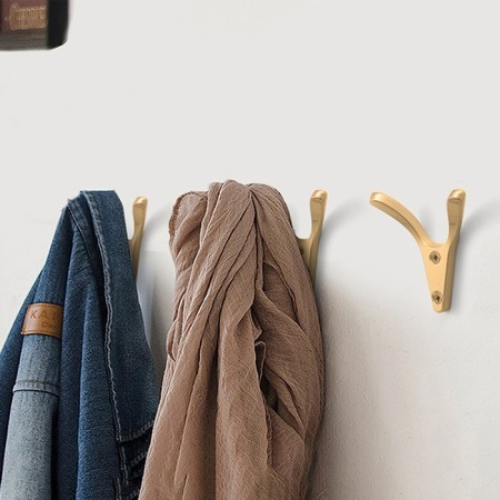 Furniture hook CAPPIO FOX, two -rod, matte gold, 3 pcs.-5