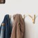 Furniture hook CAPPIO FOX, two -rod, matte gold, 3 pcs.