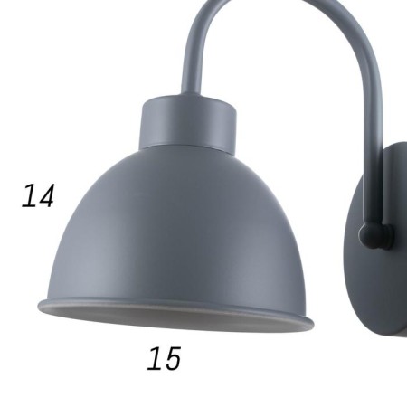 Sconces 1669/1gy e27 40W gray 15x22.5x21 cm-4