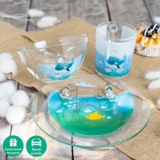 A set of children's dishes of the share “Catch Big and Small”, 3 subjects: 40 ml bowl, plate d = 20 cm, mug