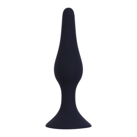 Anal traffic jam, oki-horses, cone, Soft silicone, 11.5 x 2.8 cm, black