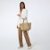 Zipper bag with lightning, beige color
