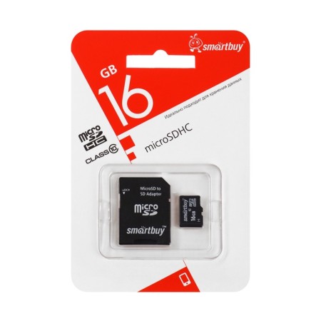 Memory map Smartbuy Microsd, 16 GB, SDHC, class 10, with adapter SD