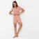 Female set (T-shirt, shorts) minku: Home Collection Tsarily beige color, size 46